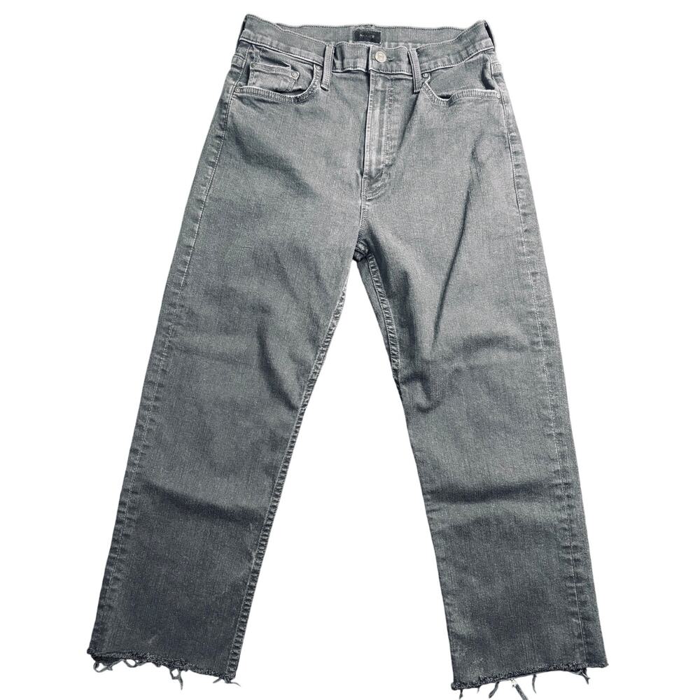 Mother Jeans, The Insider Crop Step Fray, Grey, Women's Size 28